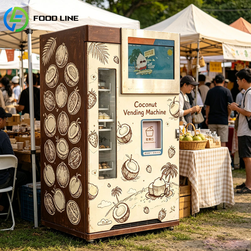 Fresh Coconut Vending Machine  - огляд і ціна Open Vending Machine